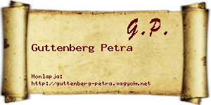 Guttenberg Petra névjegykártya